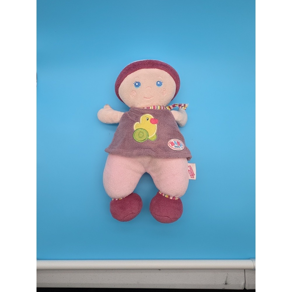 Baby Born Plush Zapf Creations 10" Doll Lovey Purple Duck